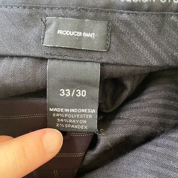 Design Studio Producer Pant Black Pinstripe Dress Pants Men's Size 33/30 - Picture 3 of 3